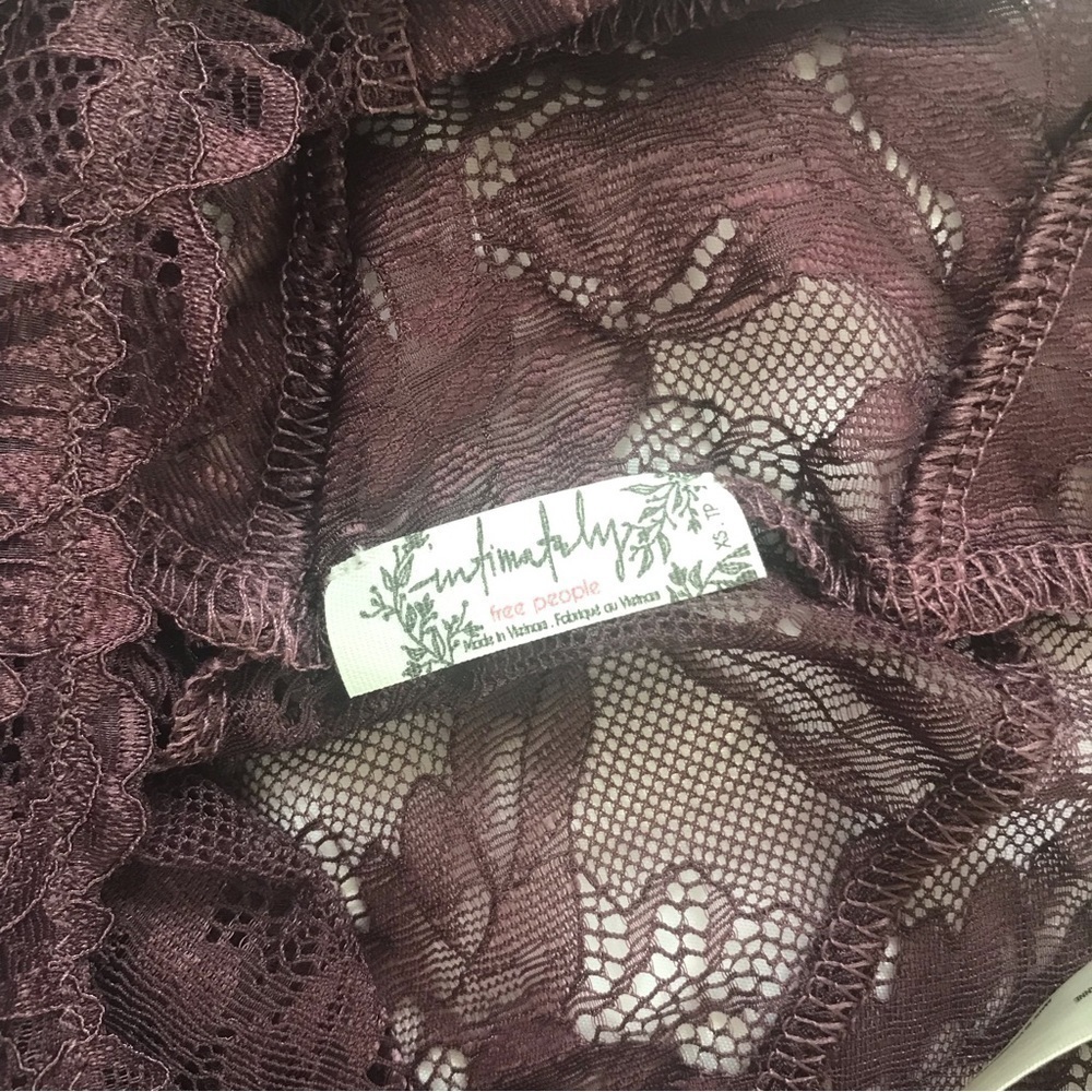 NWT Free People Everyday Lace Bodysuit in Plum Jam - Picture 9 of 10